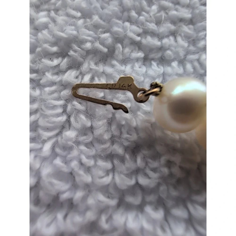 Designer CP 14K Yellow Gold Hand Knotted Pearl June Bridal Occasion Necklace 18